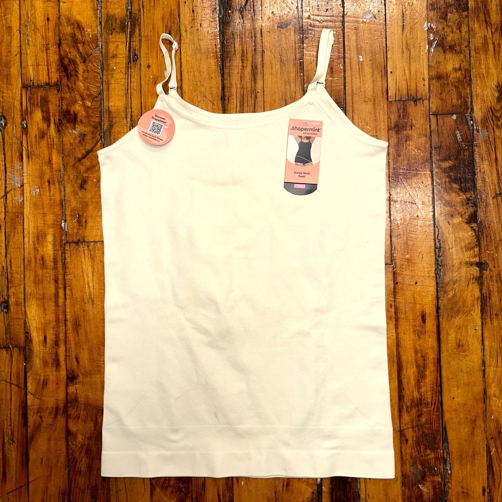 Shapermint Essentials Cami Shapewear Womens 2XL Beige Adjustable Spaghetti Strap